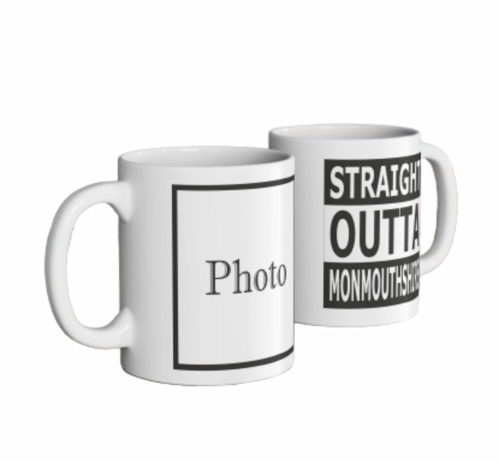 Personalised Photo Mug  - Straight Outta (Welsh Place Name)